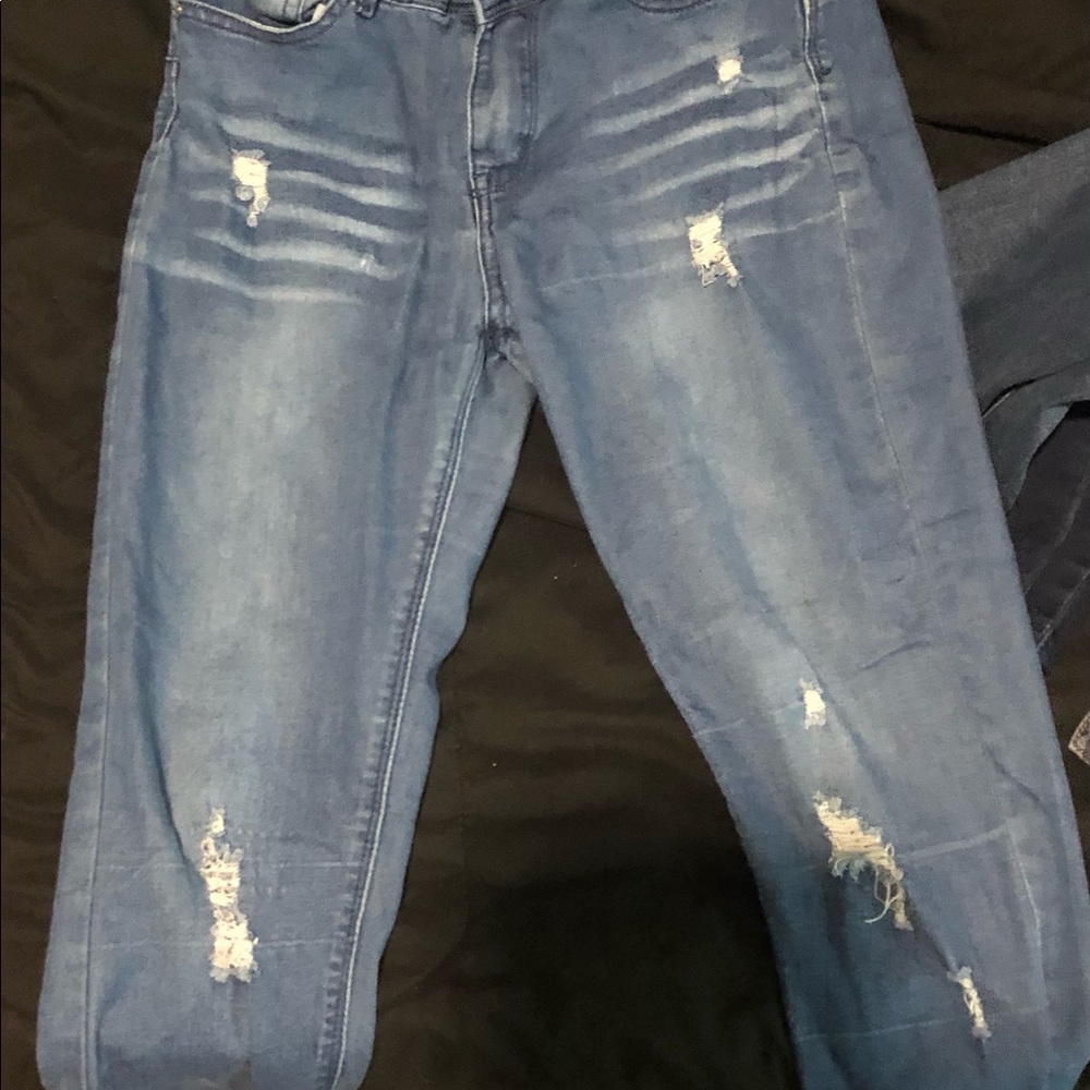 Women wax jeans